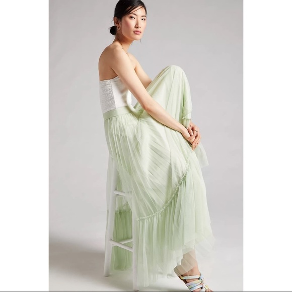 Anthropologie Dresses & Skirts - Anthropologie Aline Tulle Tired Mint Green NWT SZ XS